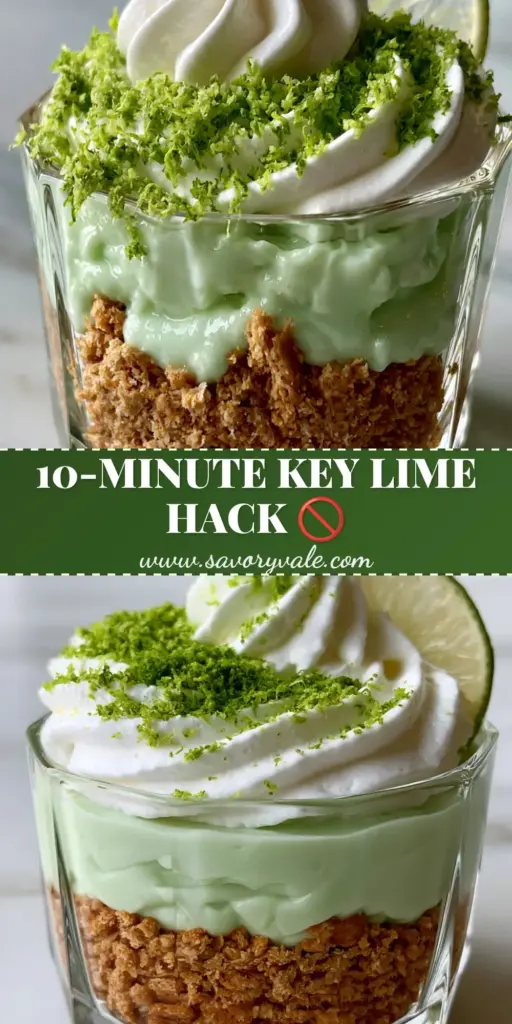 Key lime pie trifle: The Ultimate Easy No-Bake Individual Summer Dessert 4 A close-up of a Key lime pie trifle in a faceted glass with a thick graham cracker base, pale-mint filling, and stiff whipped cream swirl topped with neon-green zest.