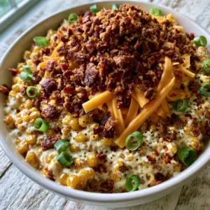 A top-down smartphone photo of crack corn salad in a white ceramic bowl on a rustic wooden table with morning light. (crack corn salad)